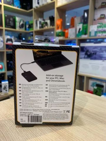 HD Seagate Externo Expansion USB 3.0 1TB Preto - Loja Física  - Foto 2