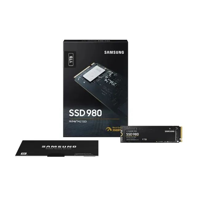 SSD NVME SAMSUNG 980 SSD 1TB PCle 3.0x4 - Mz-v8v1tobw 1tb Preto - NOVO e LACRADO!