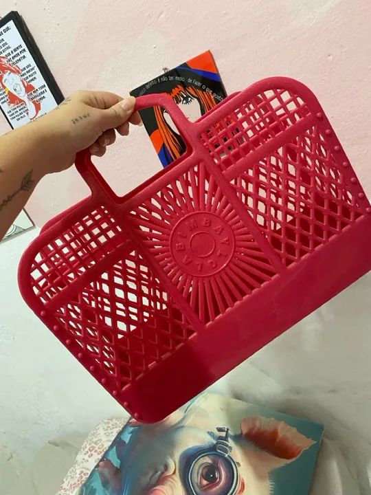 Bolsa de Praia Rosa Melissa - Estilo Praticidade!