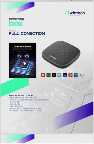Streaming box automotivo Full connection Apple car play Octa core 4+64gb Wifi / Chip - Foto 6