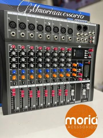 Mesa Som Profissional 8 Canais Console Misturador Usb Efeito - Foto 4
