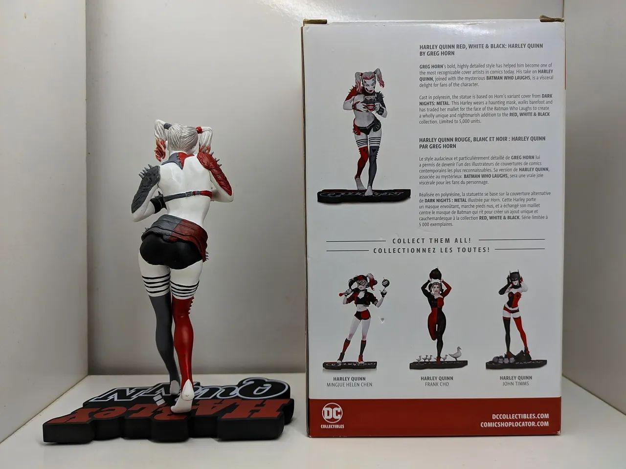Estátua DC COLLECTIBLES HARLEY QUINN RED, WHITE & BLACK GREG HORN - Foto 2