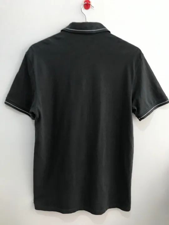 Camisa Polo Forum Masculina M Cinza  - Foto 4