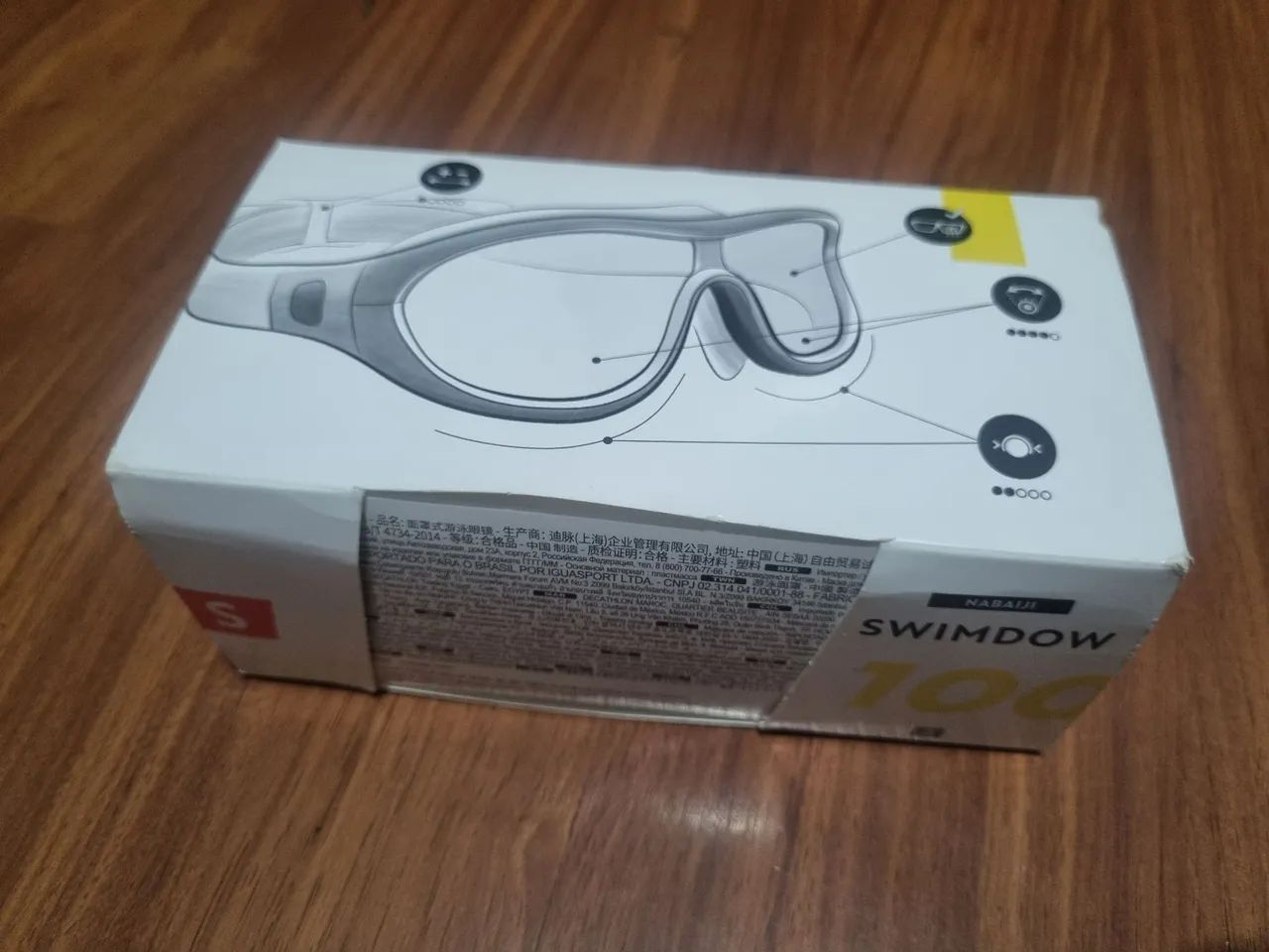 Máscara de Natação 100 V2 Swindow Nabaiji - novo na caixa nunca usado  - Foto 4