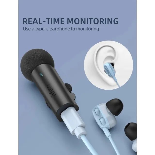 Microfone lapela sem fio bluetooth Fifine M6 2.4g lacrado - Foto 5