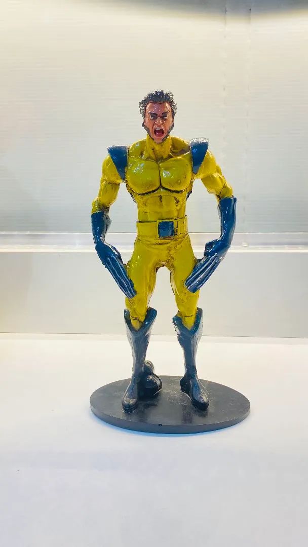 Boneco Resina figure action Wolverine Logan Marvel 19cm