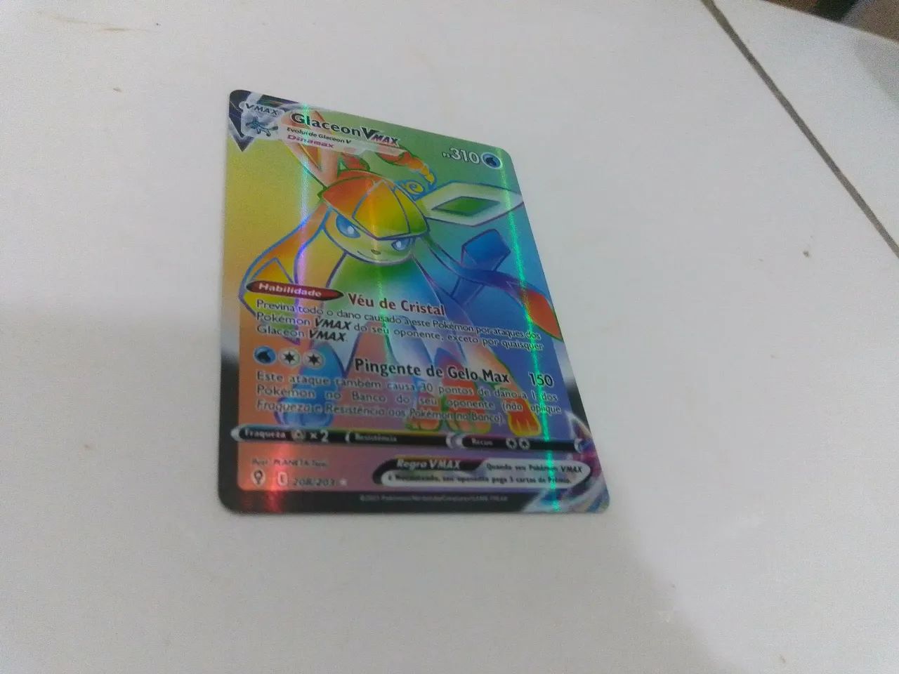 Carta de jogo pokémon VMAX 2 unidades cromada holográfica  - Foto 2