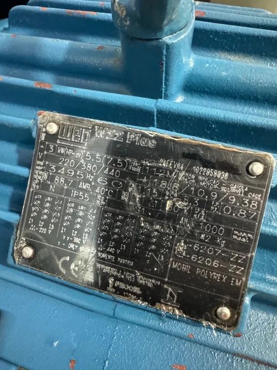 Motor Weg w22 Novo 7,5cv trifásico - Foto 3
