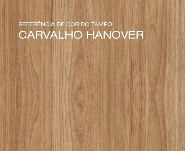 Mesa de Trabalho Com Caixa de Tomada - Cor do Tampo: Carvalho Hanover - Foto 4