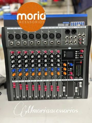 Mesa Som Profissional 8 Canais Console Misturador Usb Efeito - Foto 6