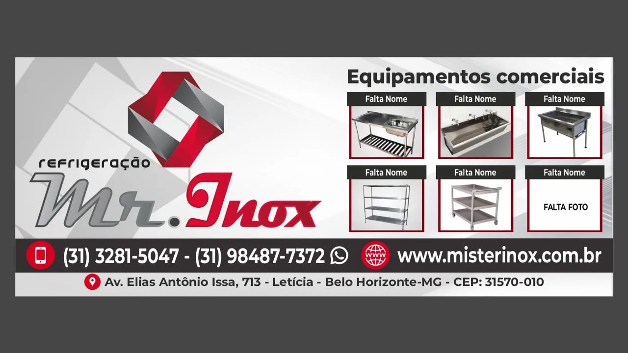 Mesa de aço inox com rodinhas - Foto 4