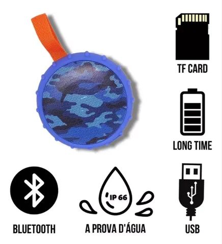 Caixinha De Som Bluetooth Pequena Portátil Resistente Água