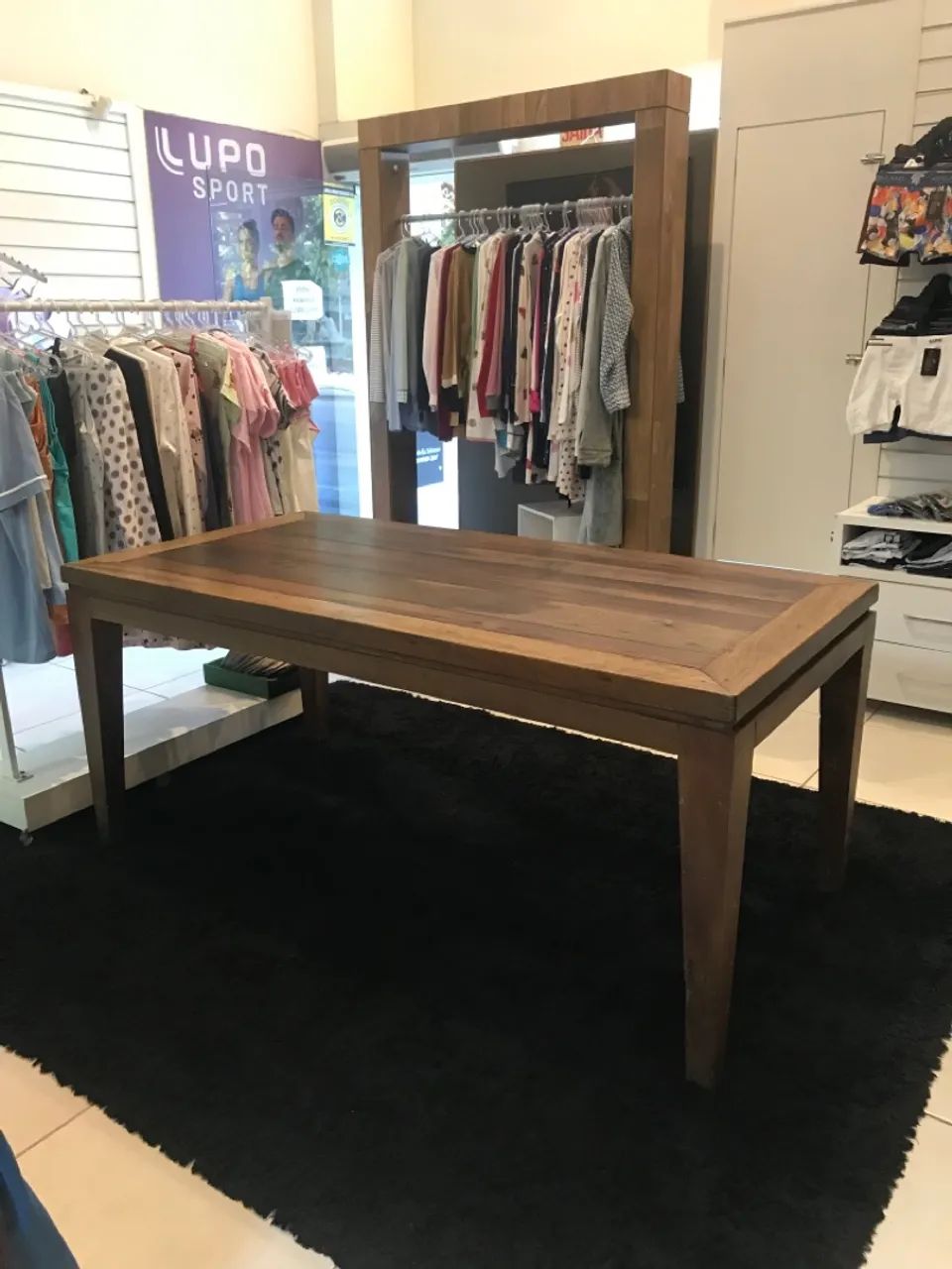 Mesa de madeira maciça Rústica tamanho 1.00x1.80m