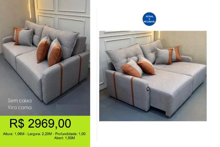 Sofá cama de qualidade modelo espetacular - Foto 2