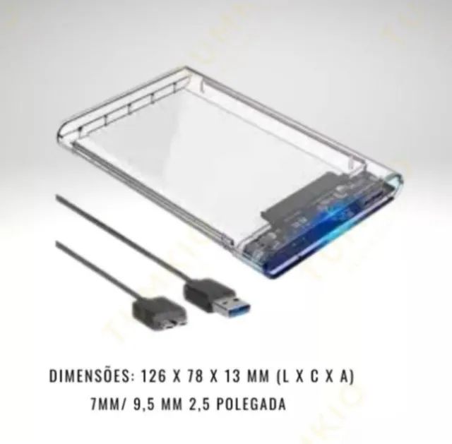 Case HD 2.5 USB 3.0 Transparente - Foto 5