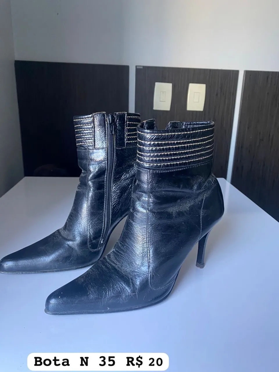 Bota Feminina Preta Salto Alto - N° 35