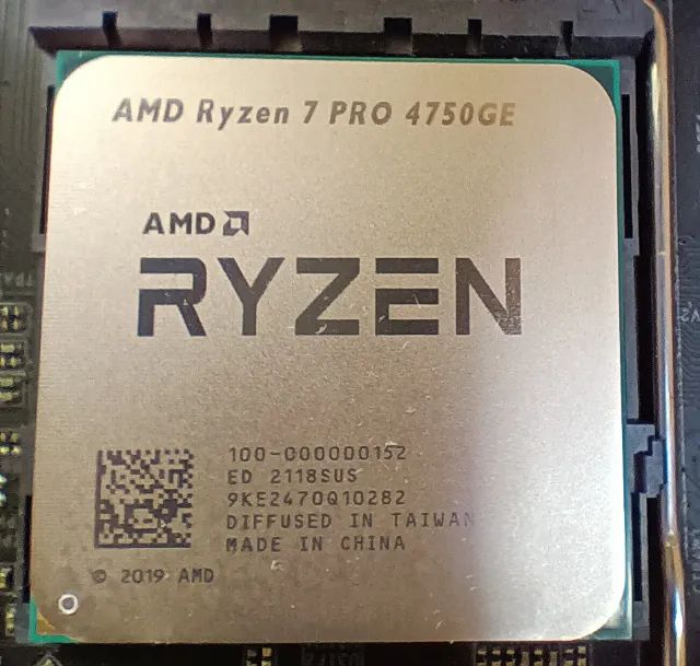 Processador AMD Ryzen 7 PRO AM4 4750GE TDP 35W 8 nuc 16 Threads
