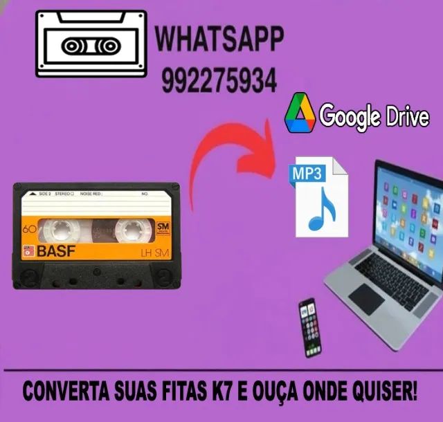 Conversão de fita K7 para MP3