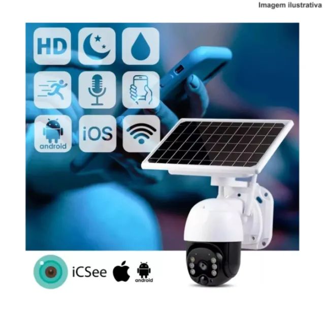 Câmera Ip Speed Dome Solar Infravermelho Wifi 360° IP66 (KA-S078) - Foto 3