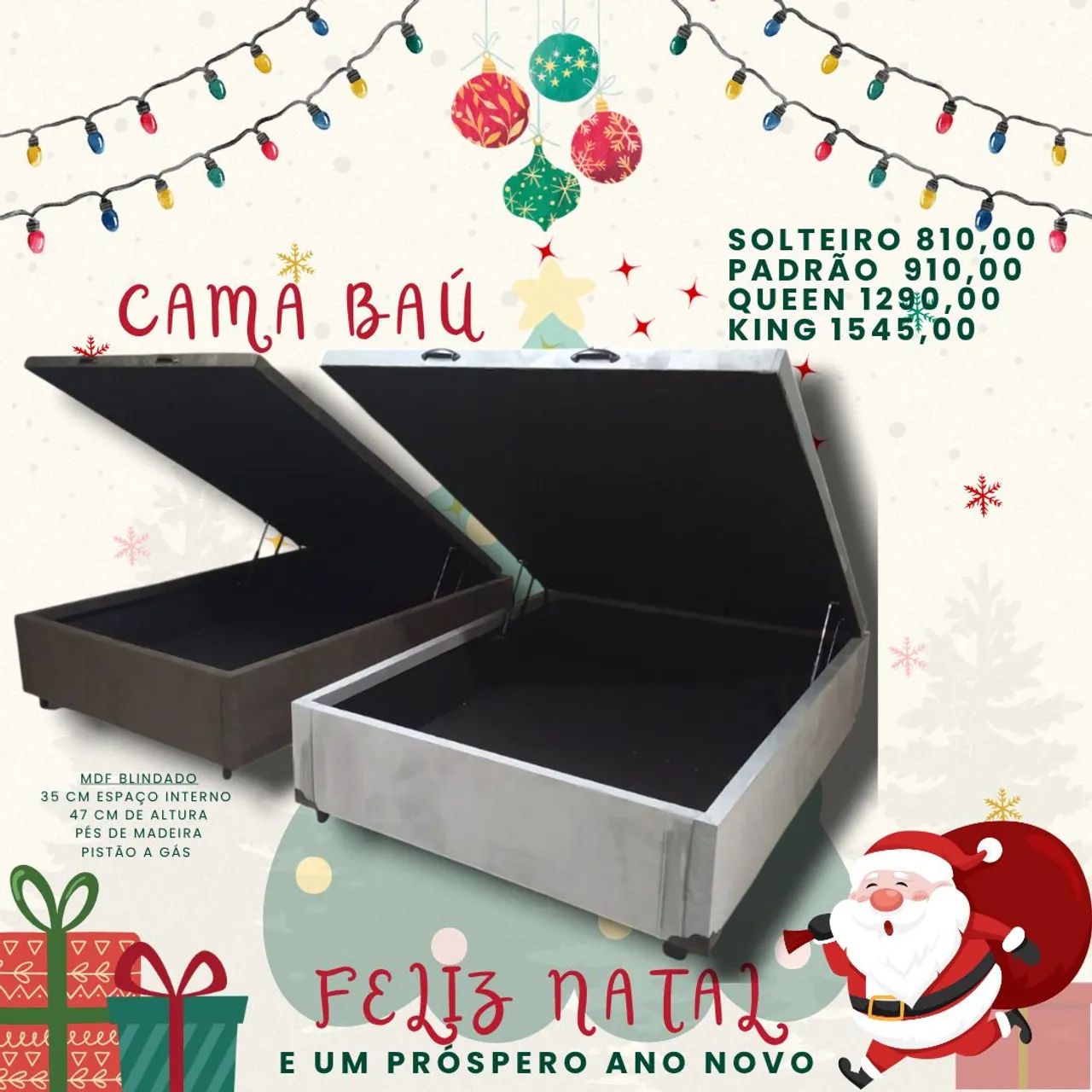 Promoção de cama baú toda em MDF!