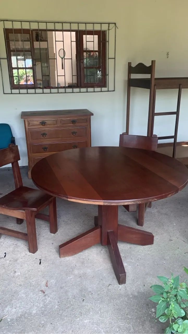 Beliche de canela, já desmontados, /mesa de mogno maciça - Foto 4