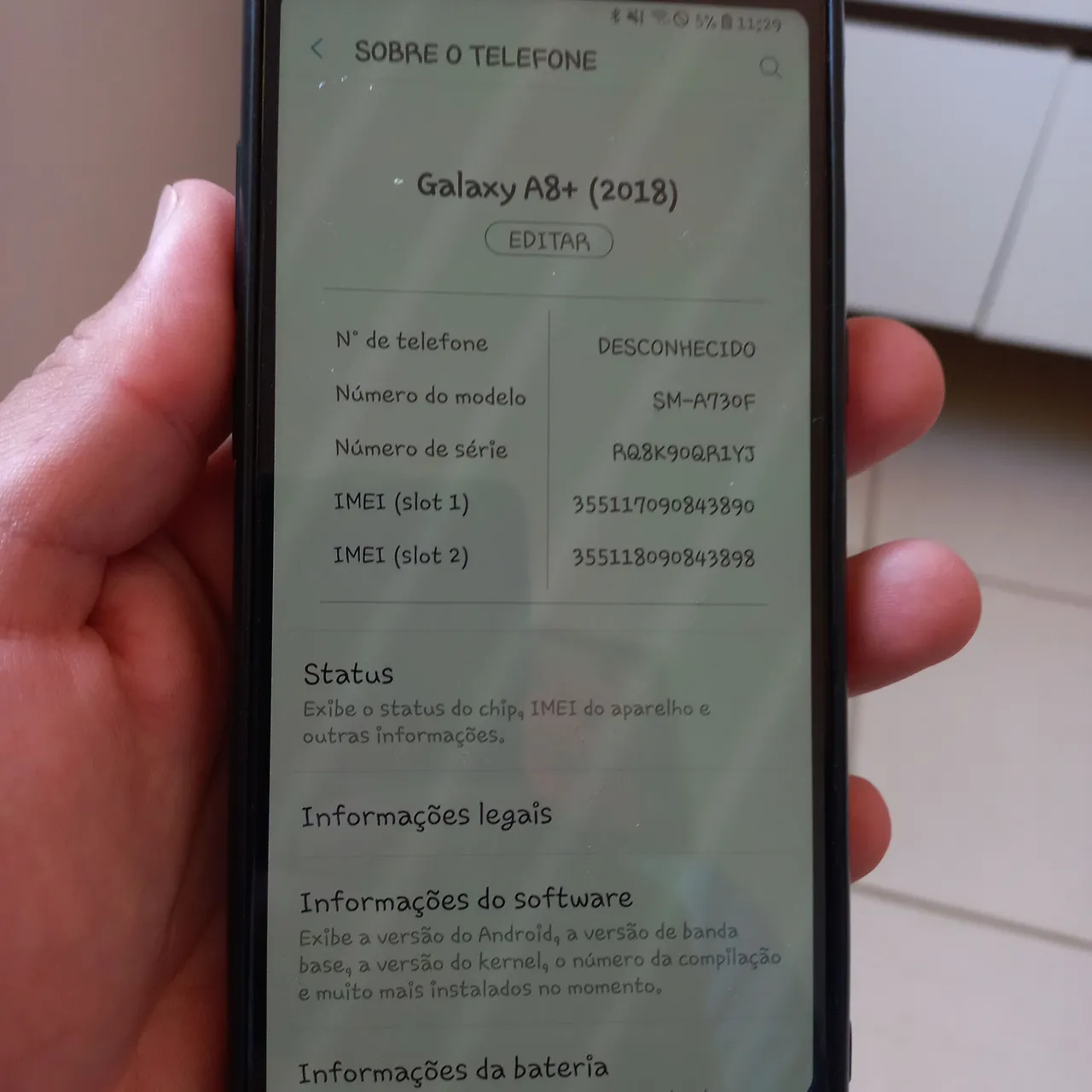 GALAXY A8+PLUS COM NFC. Zap *