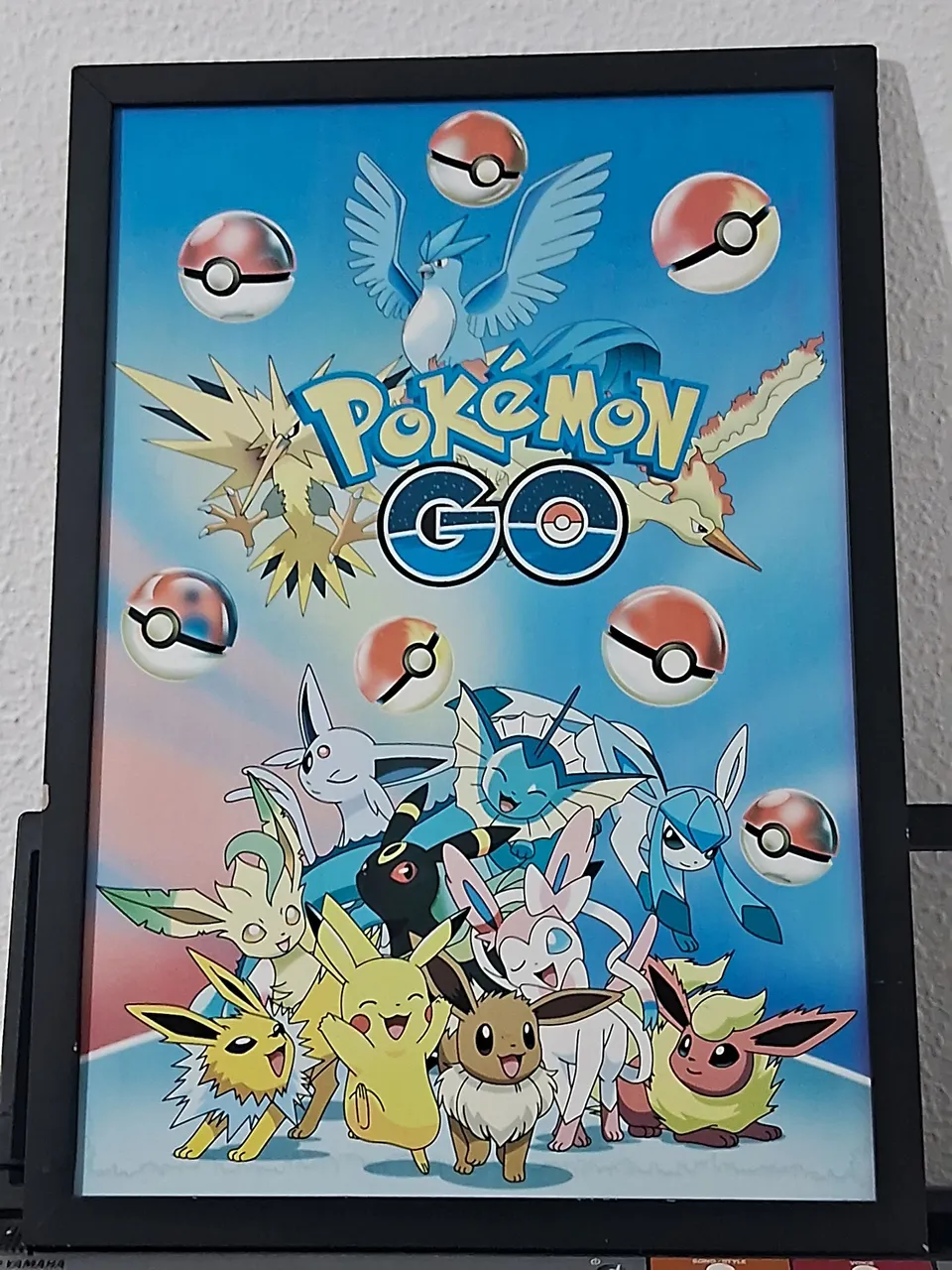 Quadro Decorativo Pokémon GO - Coleção Eevee e Lendários