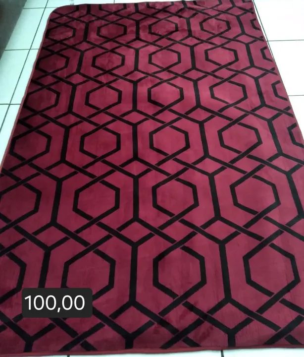 Tapete Pelúcia Azul Tie Dye 2,00x1,40m - Foto 4