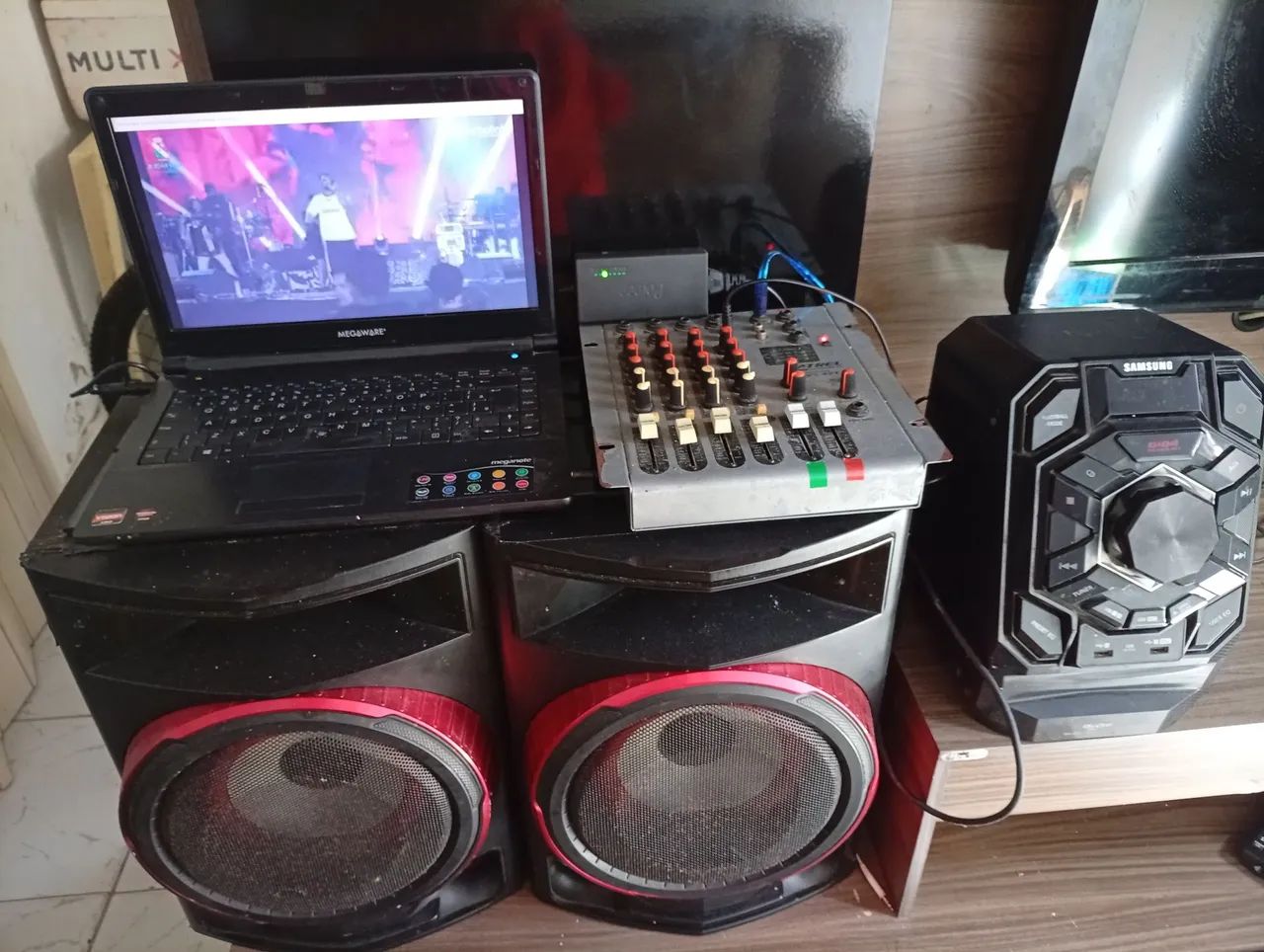 Sistema de Som Completo com Mixer e Notebook - Foto 5