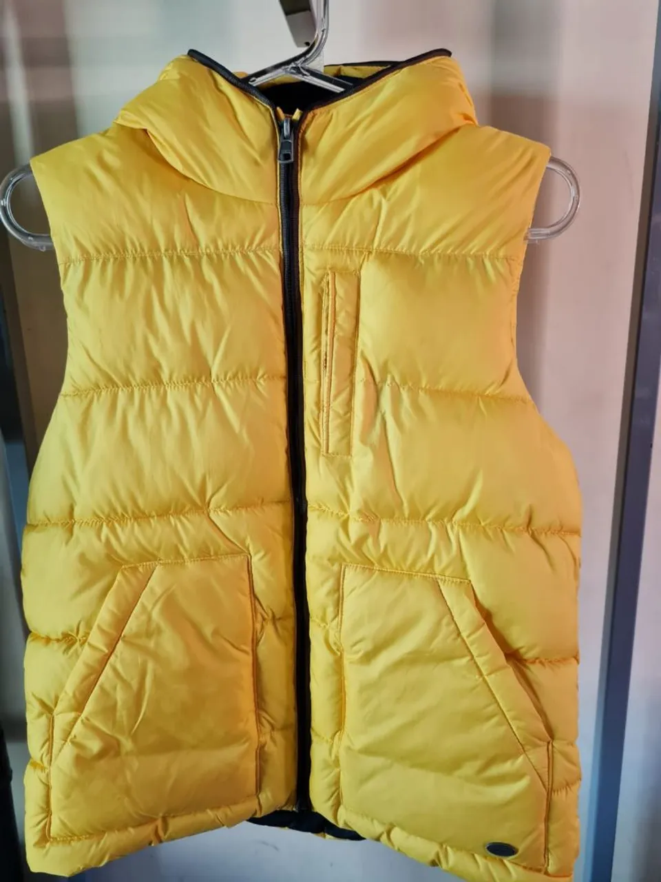 Colete Infantil Amarelo com Capuz