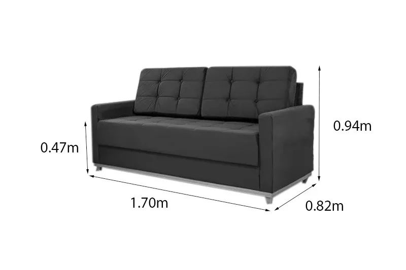 Sofá 3 lugares Living 1.70m Linho Cinza- Entrega Rápida - Foto 5
