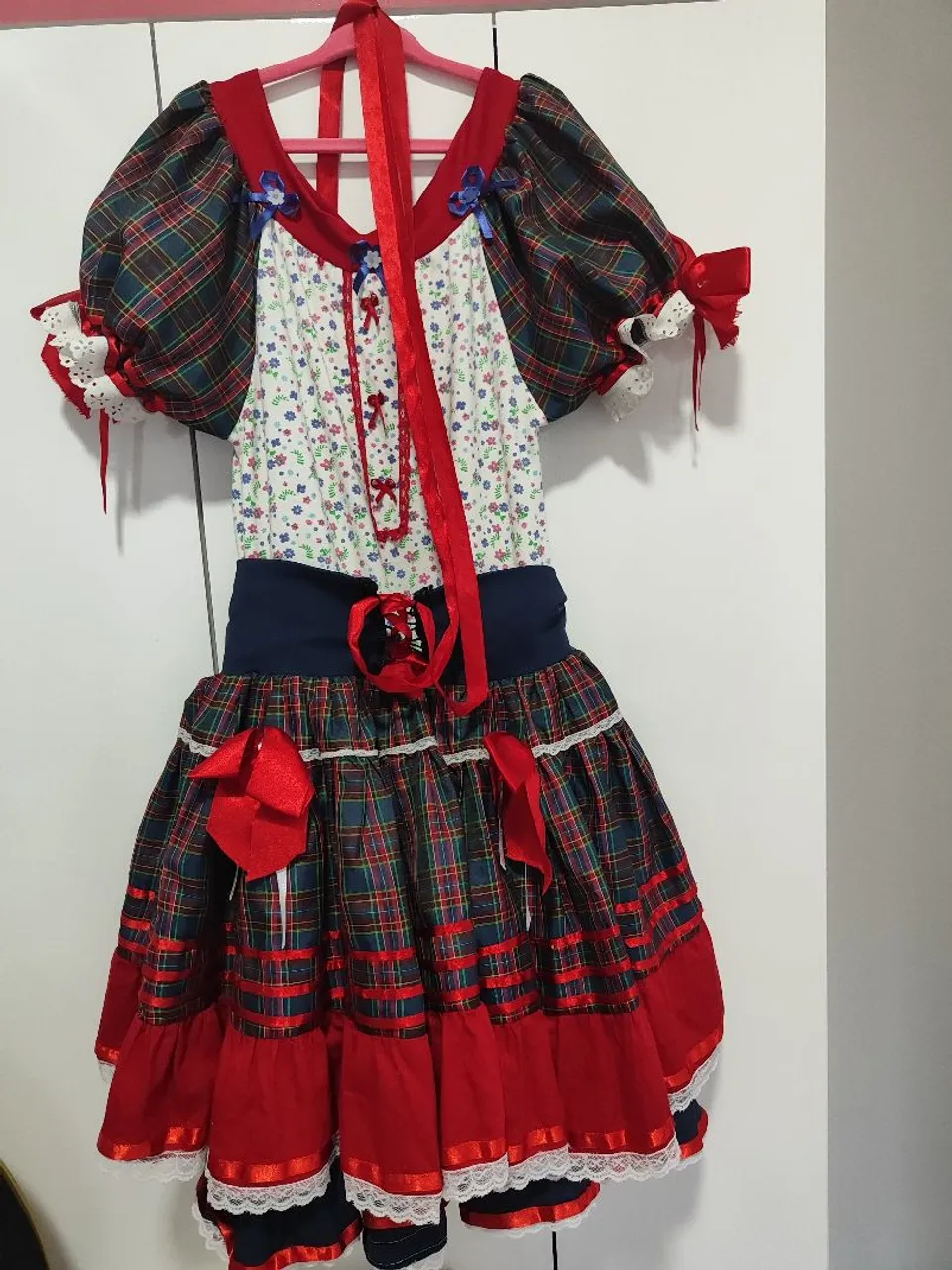 Vestido quadrilha menina