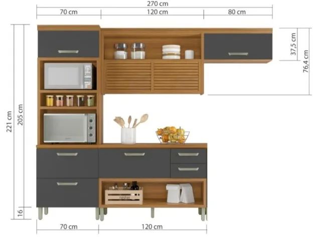 Cozinha Princesa 3 Peças    MDF    Pague na entrega! - Foto 6