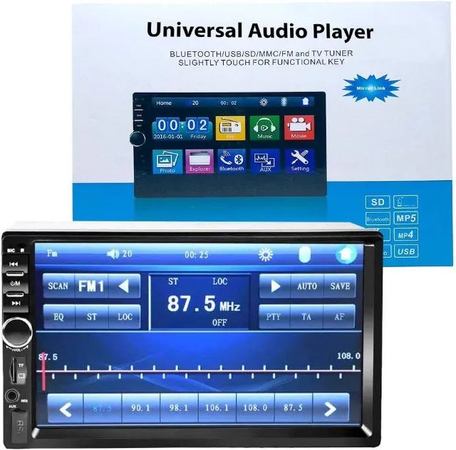 Tela Carro Car Mps Player Mp5 Usb 7018