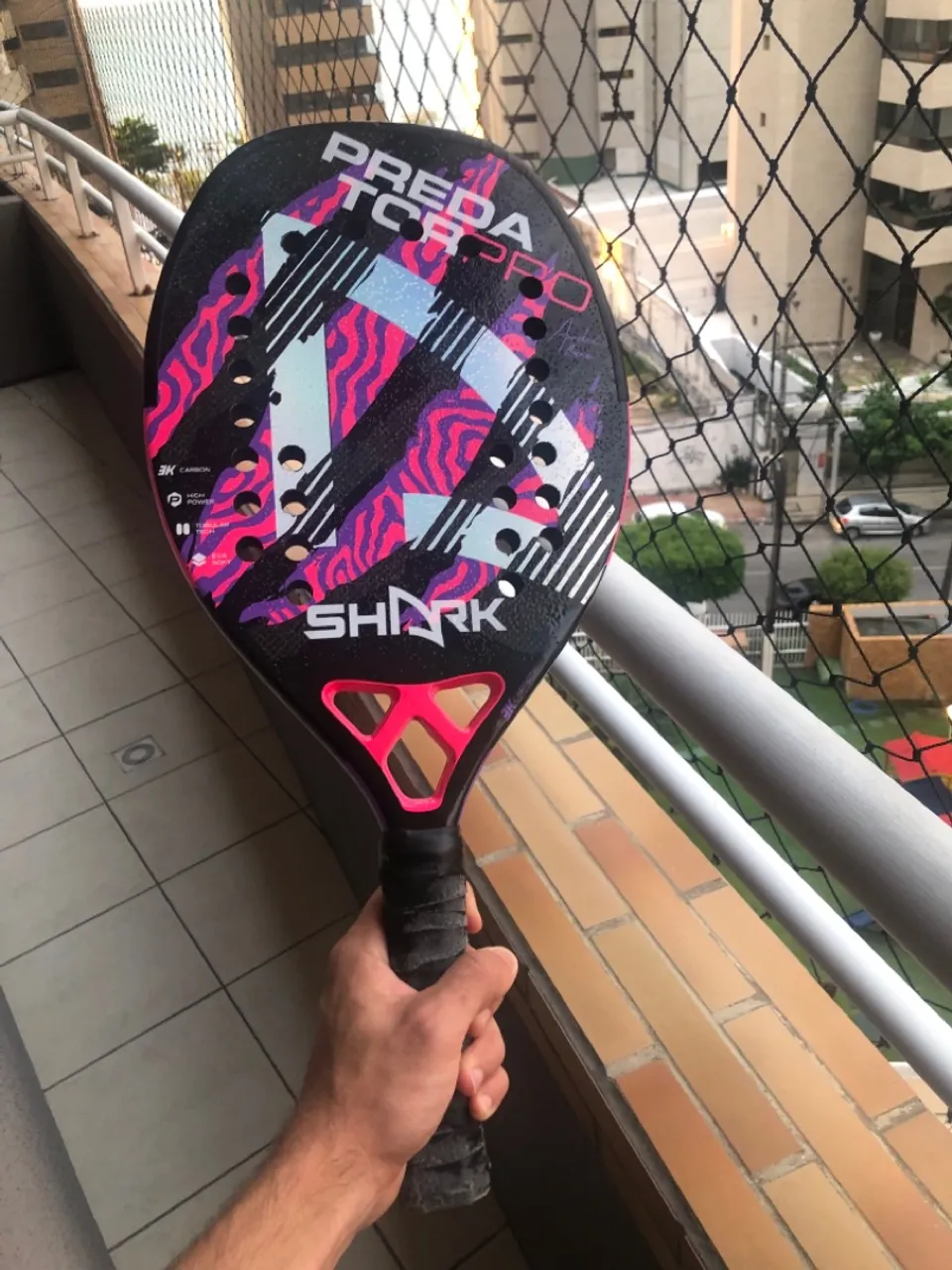 Raquete de Beach Tennis Shark Predator TCR Pro