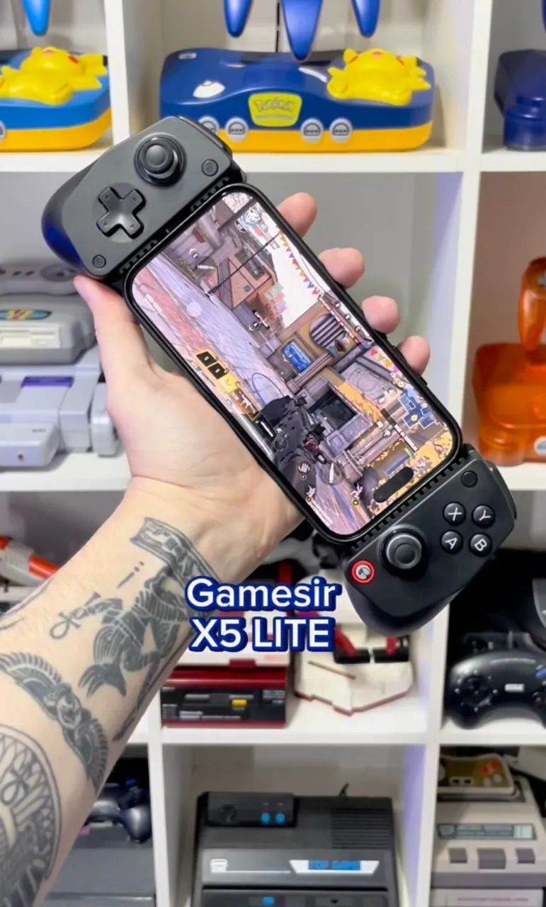 Controle Gamesir X5 Lite Android Iphone 15/16 Tablets 8 Polegadas Preto64315483638145124