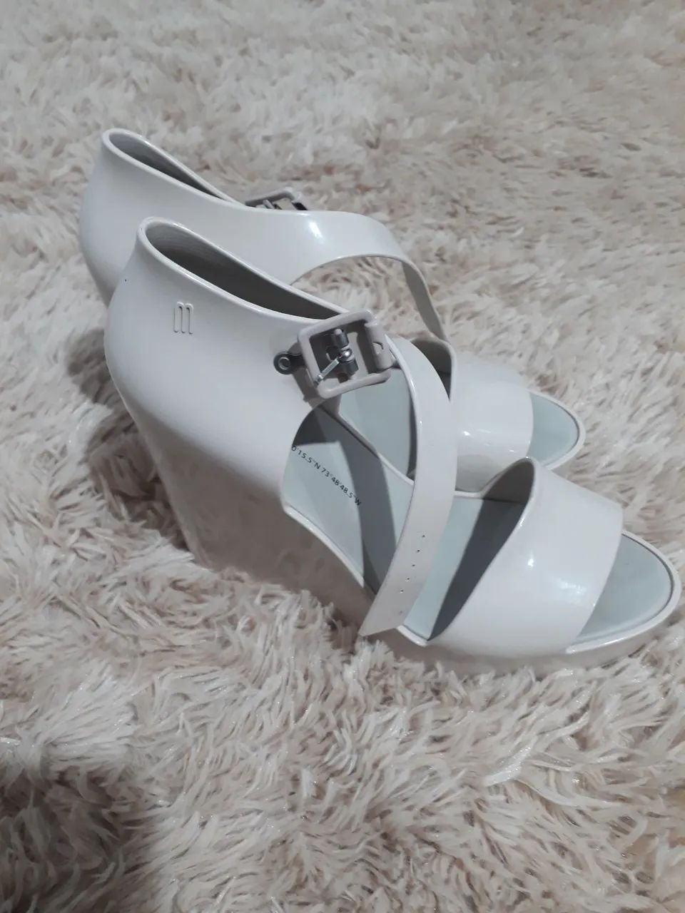 Sandália Wedge Melissa Off White - Foto 3