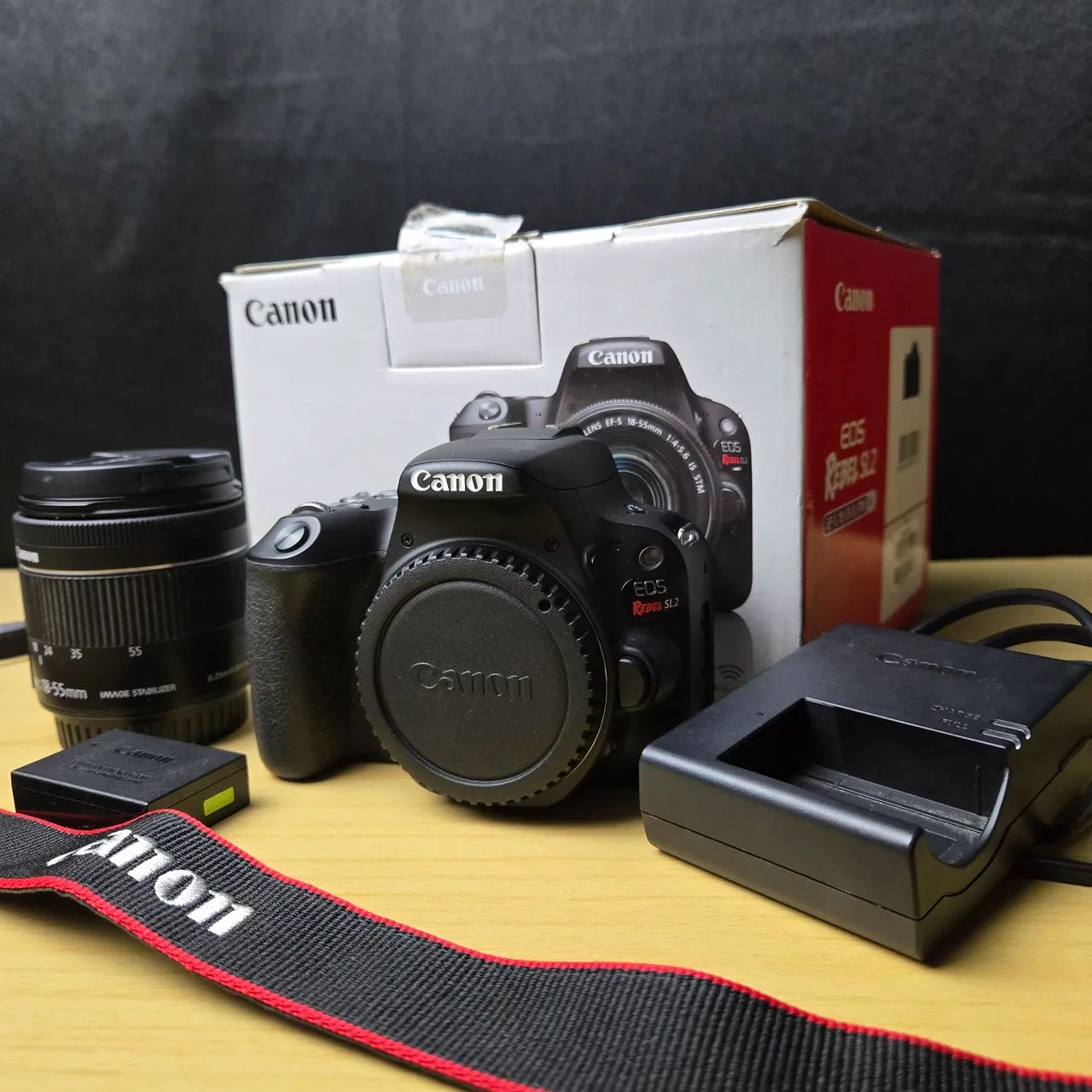 CAMERA CANON SL2 COMPLETA COM LENTE 18 35 - Foto 4