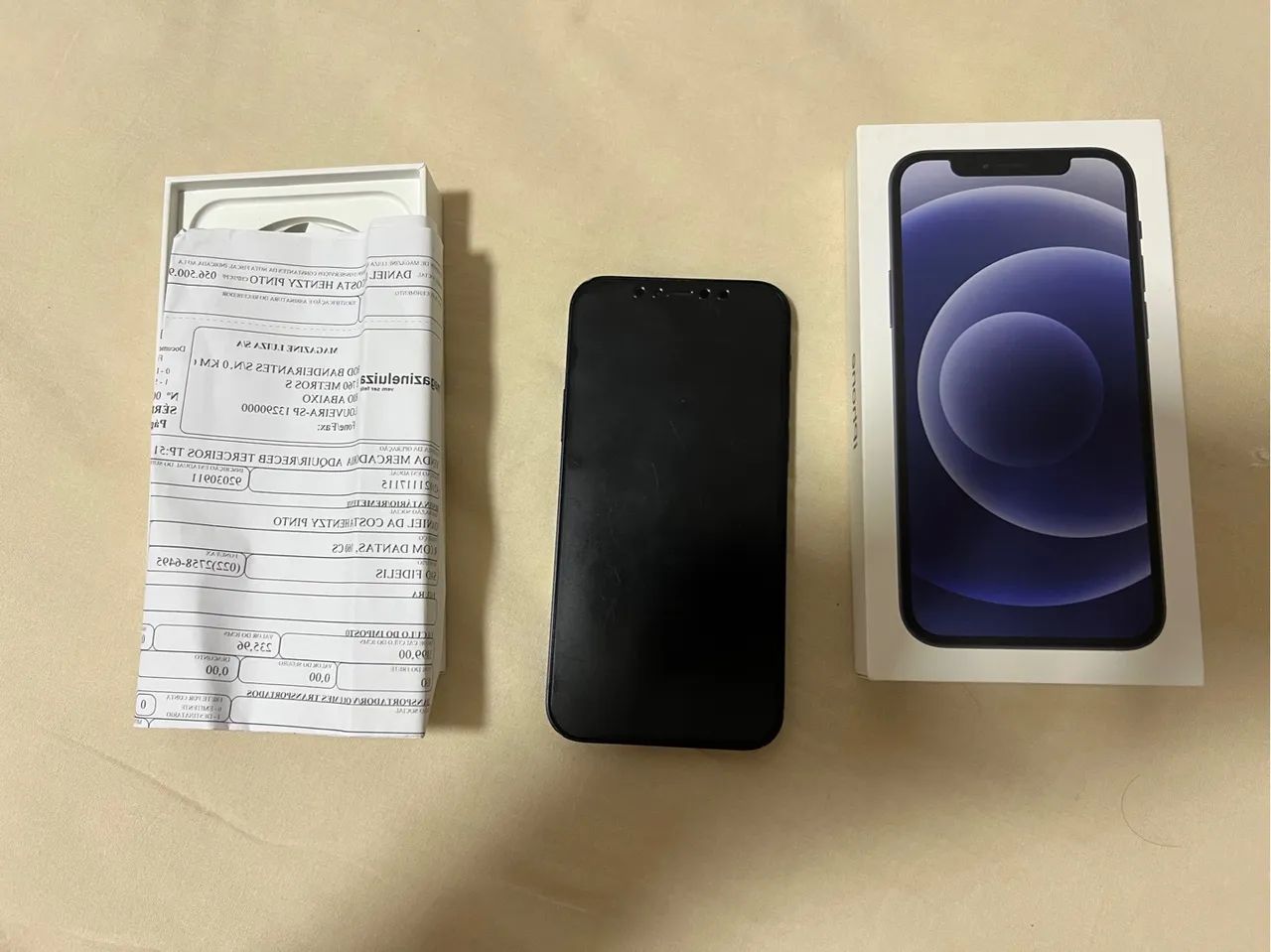 Celular Smartphone iPhone 12 128GB Preto Nota Fiscal