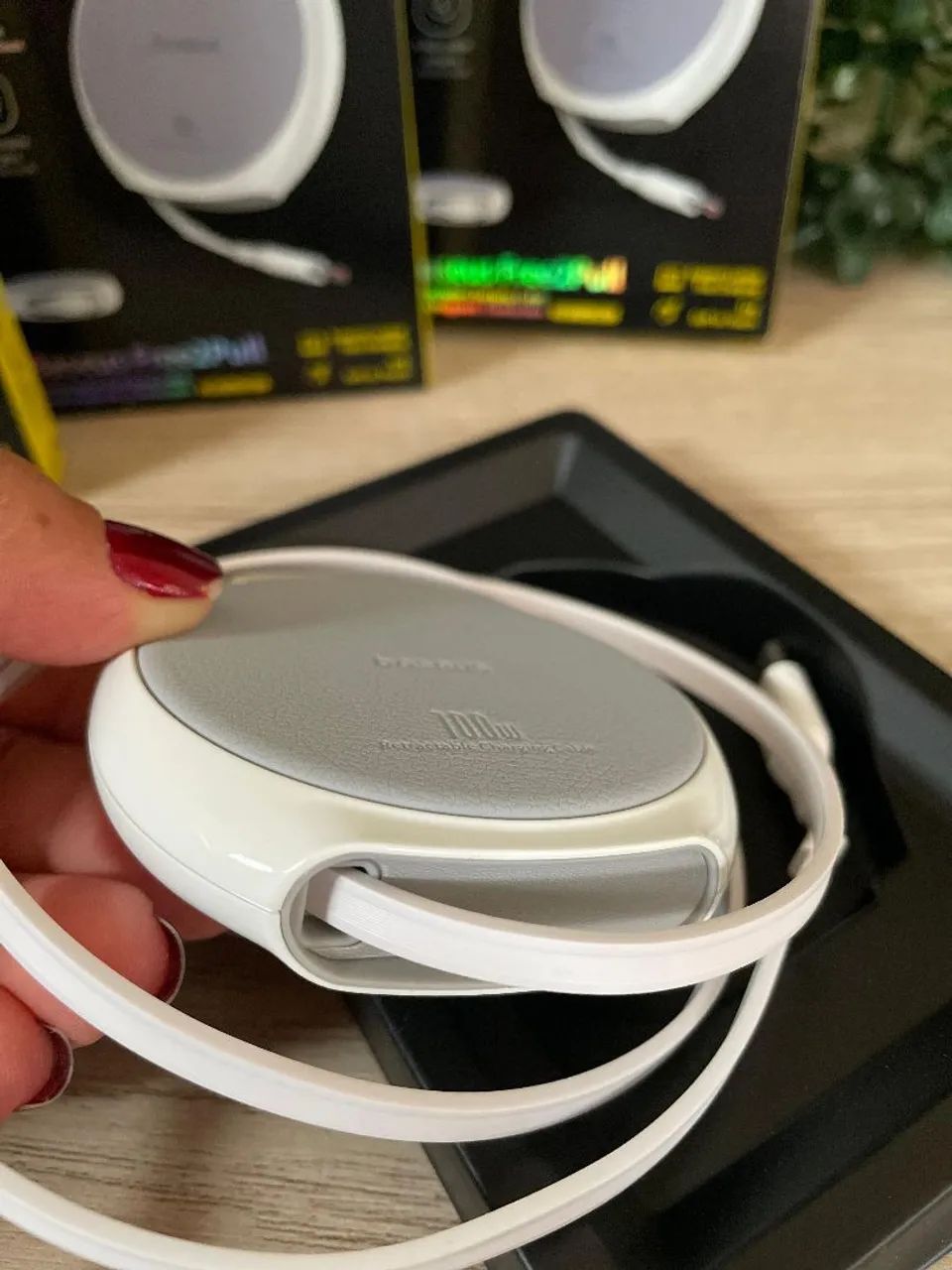 Cabo retrátil USB-C Baseus 100W 1m - Foto 5