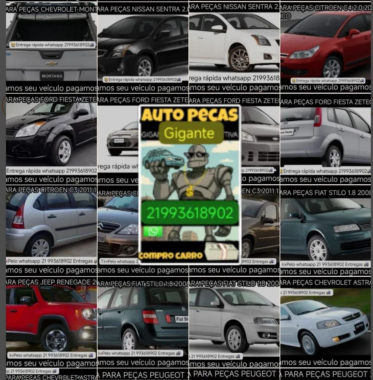 Ferro velho Catonho Peças para carros batidos- Entrega rápida!