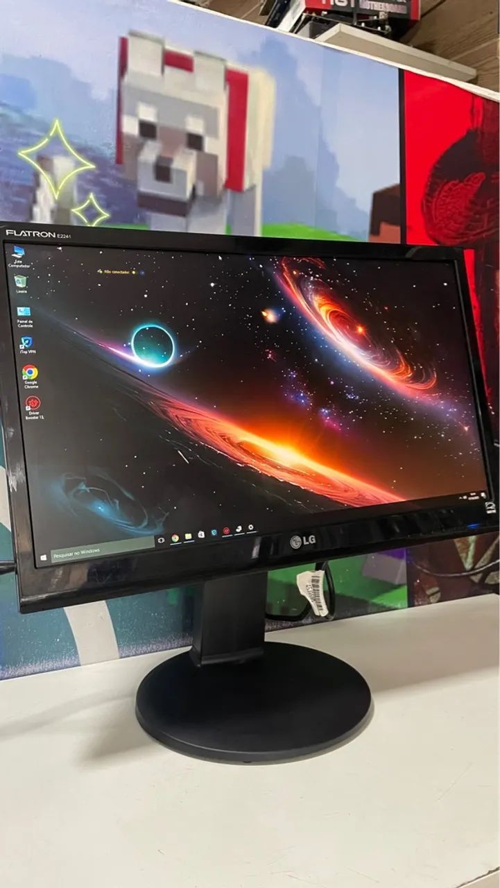 Monitor LED LCD 21.5" /com avaria para dvr