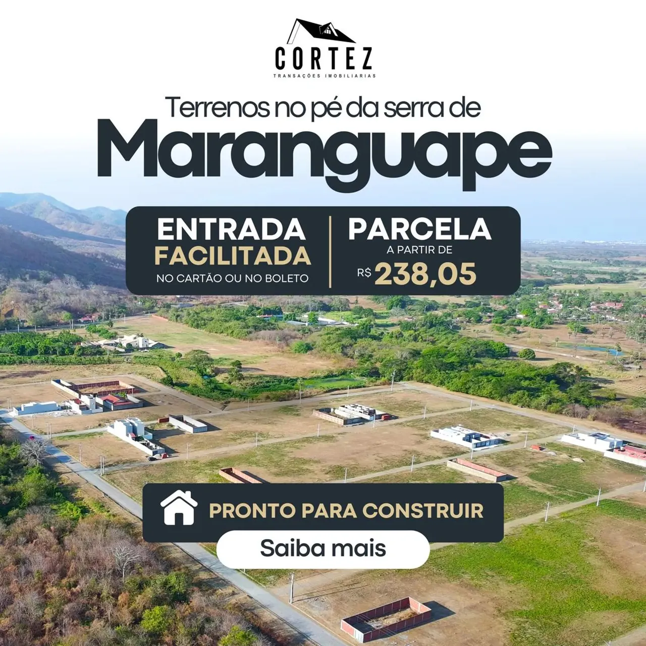 LOTEAMENTO MIRANTE DA SERRA EM MARANGUAPE - PRONTO PARA CONSTRUIR