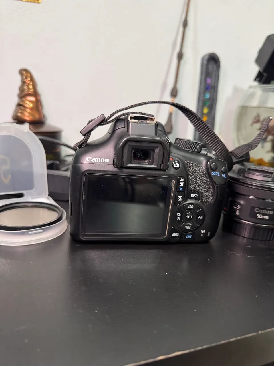 Câmera Cânon Rebel T6 + lente 18mm + lente 50mm + acessórios  - Foto 4