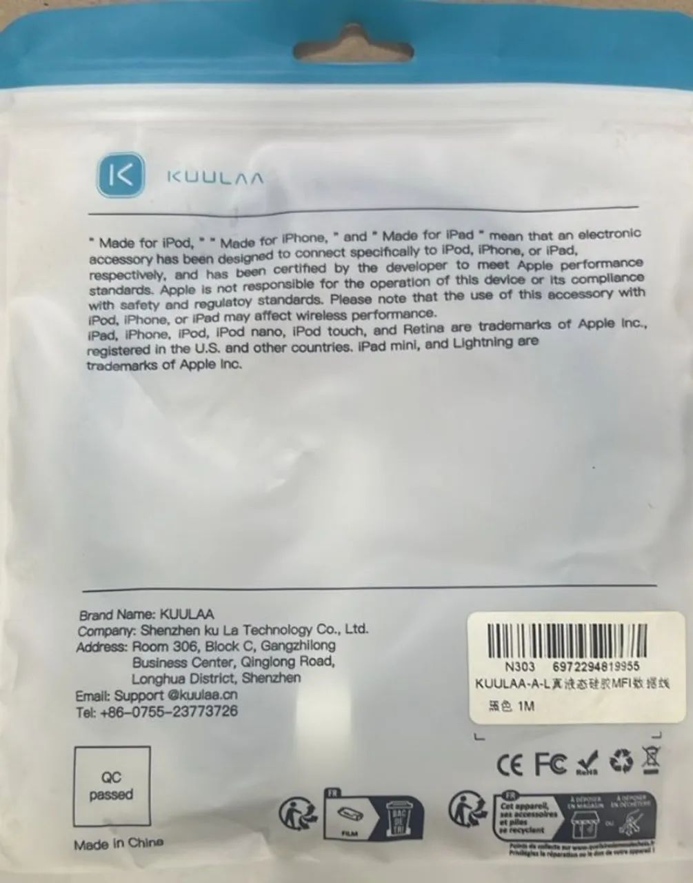 Cabo iPhone Usb Lightning Kuulaa Turbo Quick Charge 1m - Foto 2