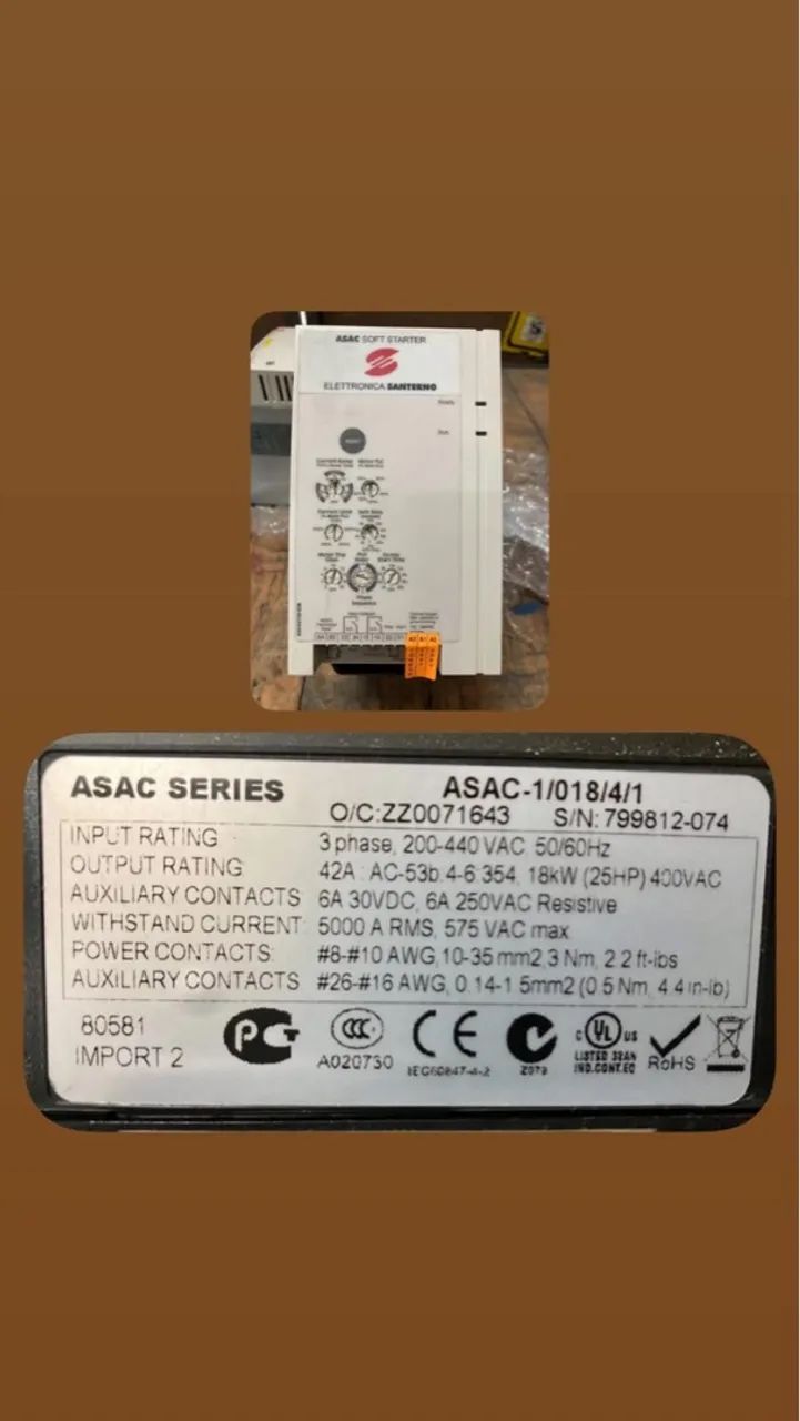 Soft Starter Santerno 42 Amp