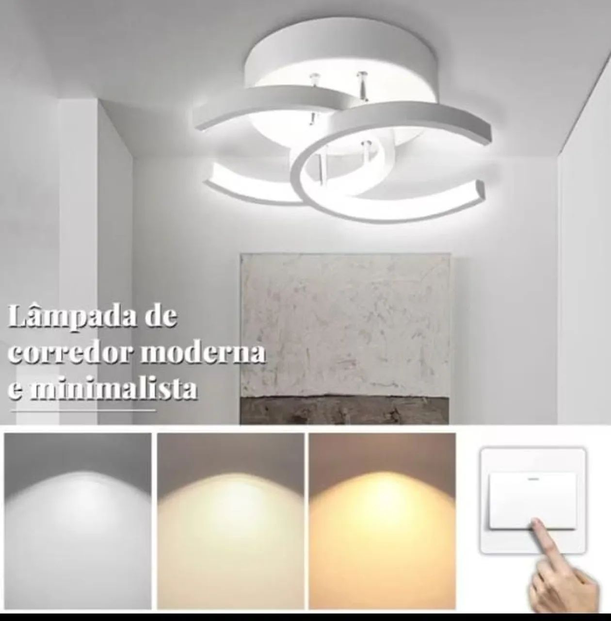 Luminária de corredor moderna e minimalista - Foto 3