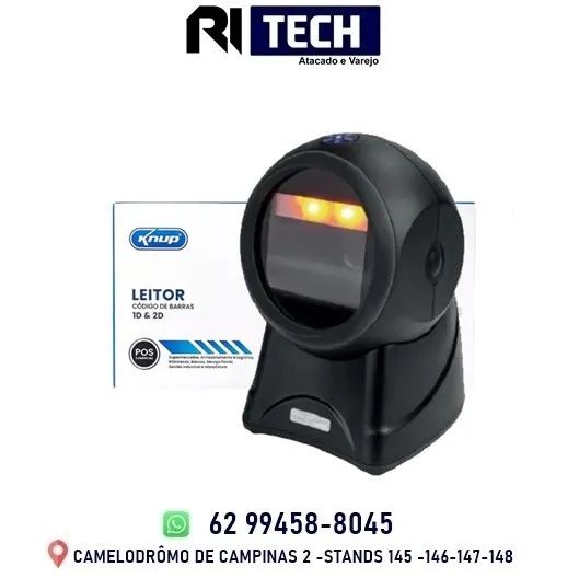 Leitor de Código de Barras Fixo S QR 1D e 2D Fixo Mesa