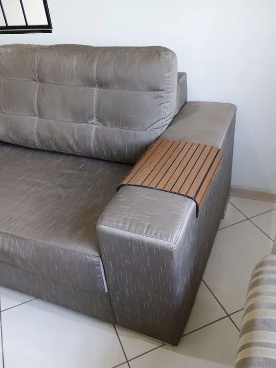 Sofá 3 Lugares Cinza 2,50  - Foto 3