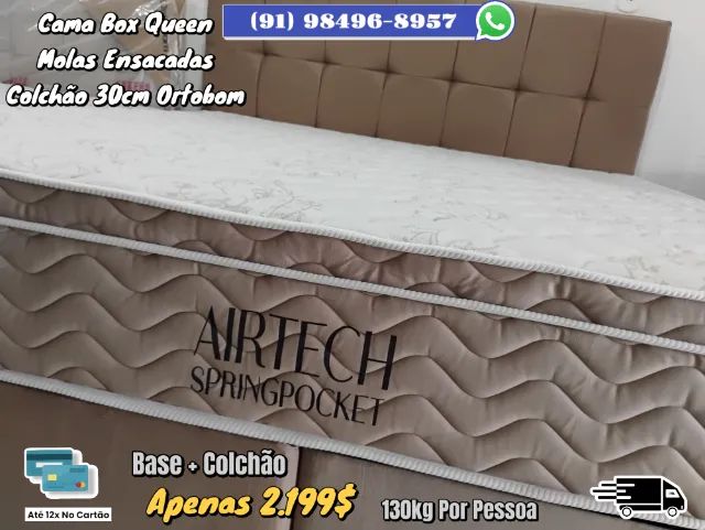 CAMA QUEEN ORTOBOM COLCHÃO 30CM